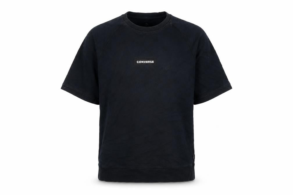 Converse Men's Black Cotton Logo T-Shirt - Size S