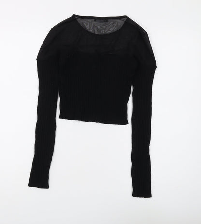 Zara Women's Black Slim Pullover Jumper Size S