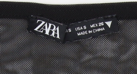 Zara Women's Black Slim Pullover Jumper Size S