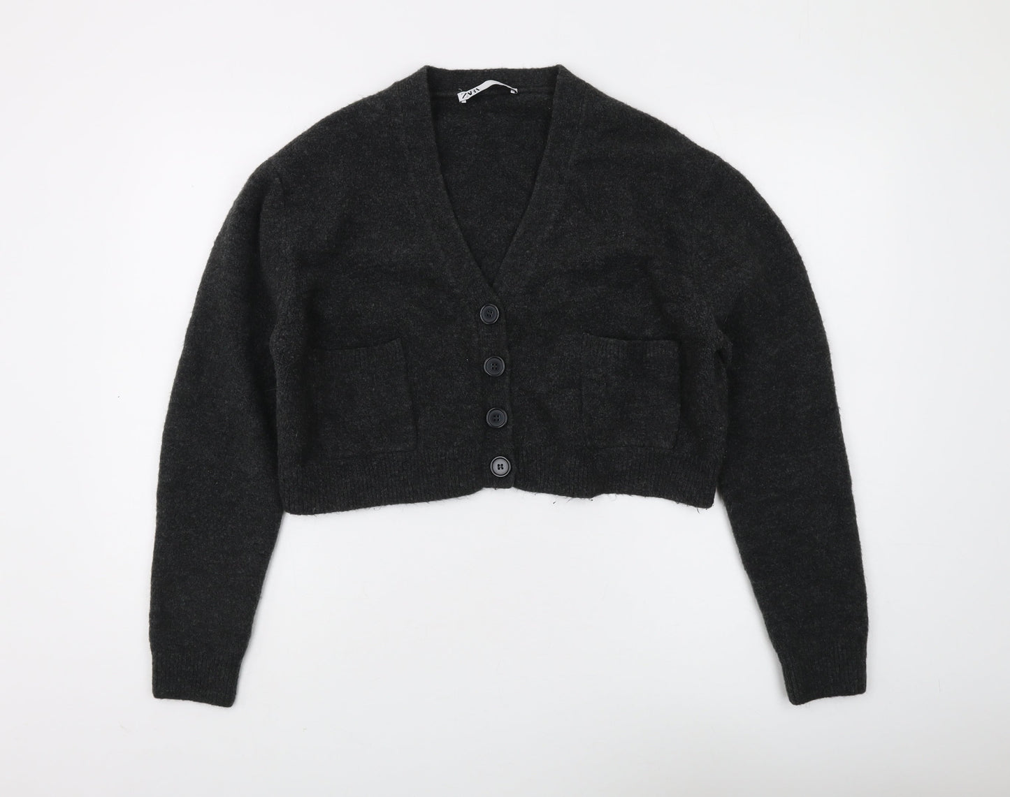 Zara Women's Black Cardigan Size L V-Neck