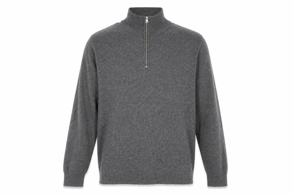 H&M Grey Men's XL High Neck Pullover Jumper