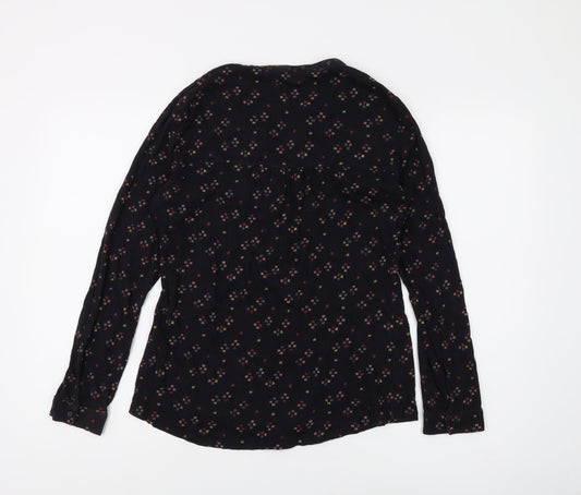 Marks and Spencer Women's Black Floral Blouse 10