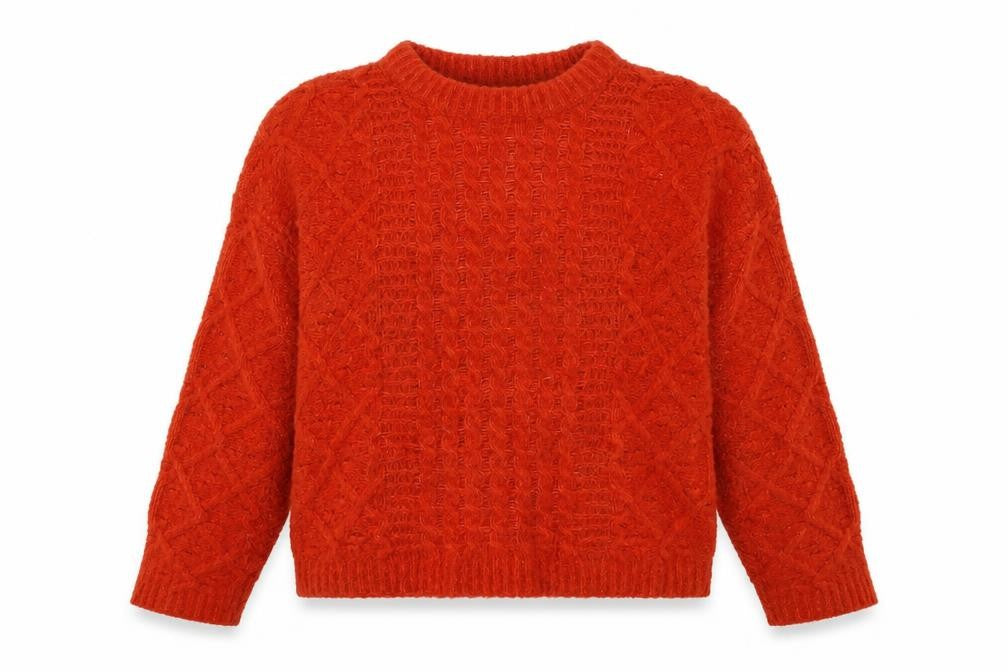 Topshop Women's Red Crew Neck Pullover Jumper - M