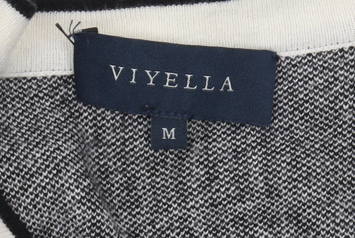 Viyella Women's Grey Check Cardigan - Size M