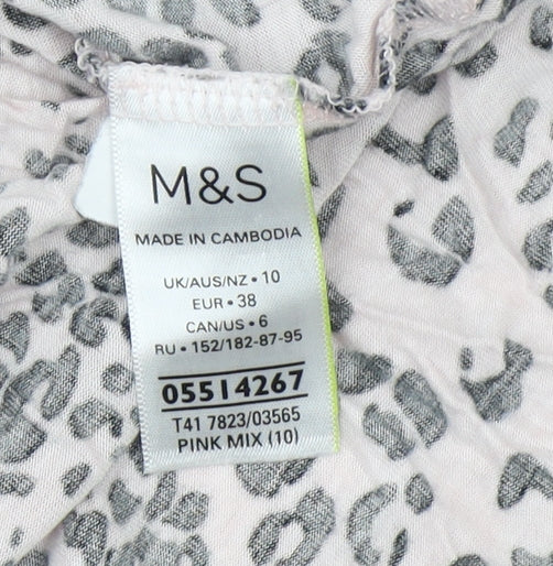 Marks and Spencer Women's Animal Print Blouse Size 10