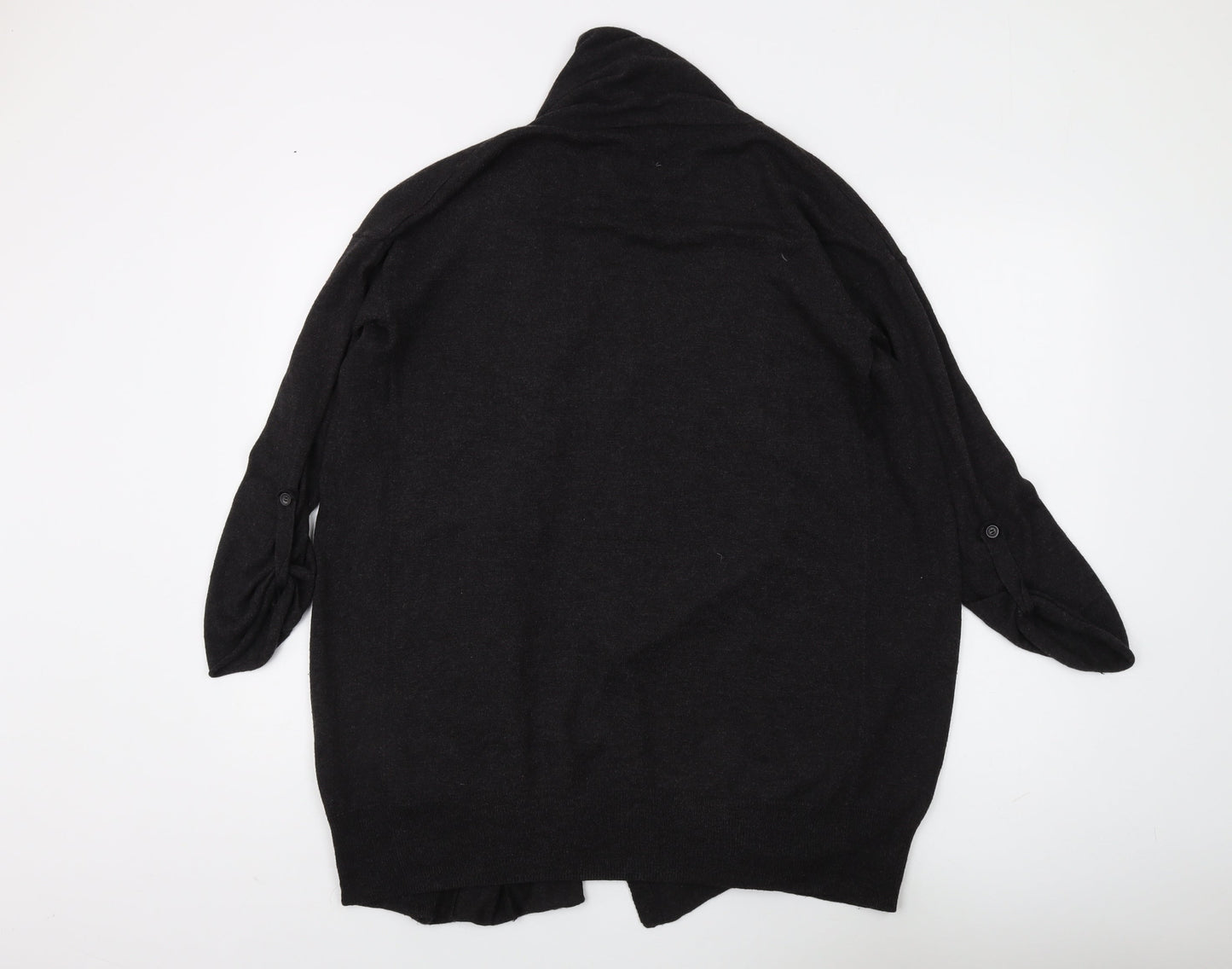 Topshop Women's Black Cardigan, Size 8, Relaxed Fit