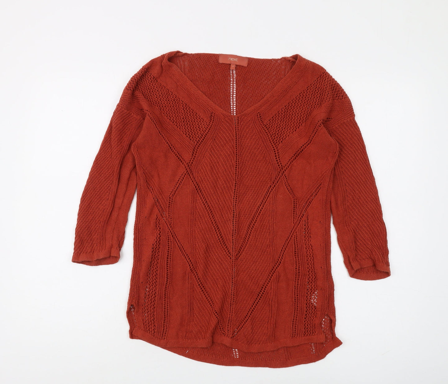 Next Women’s Red Knit Pullover Jumper Size 8
