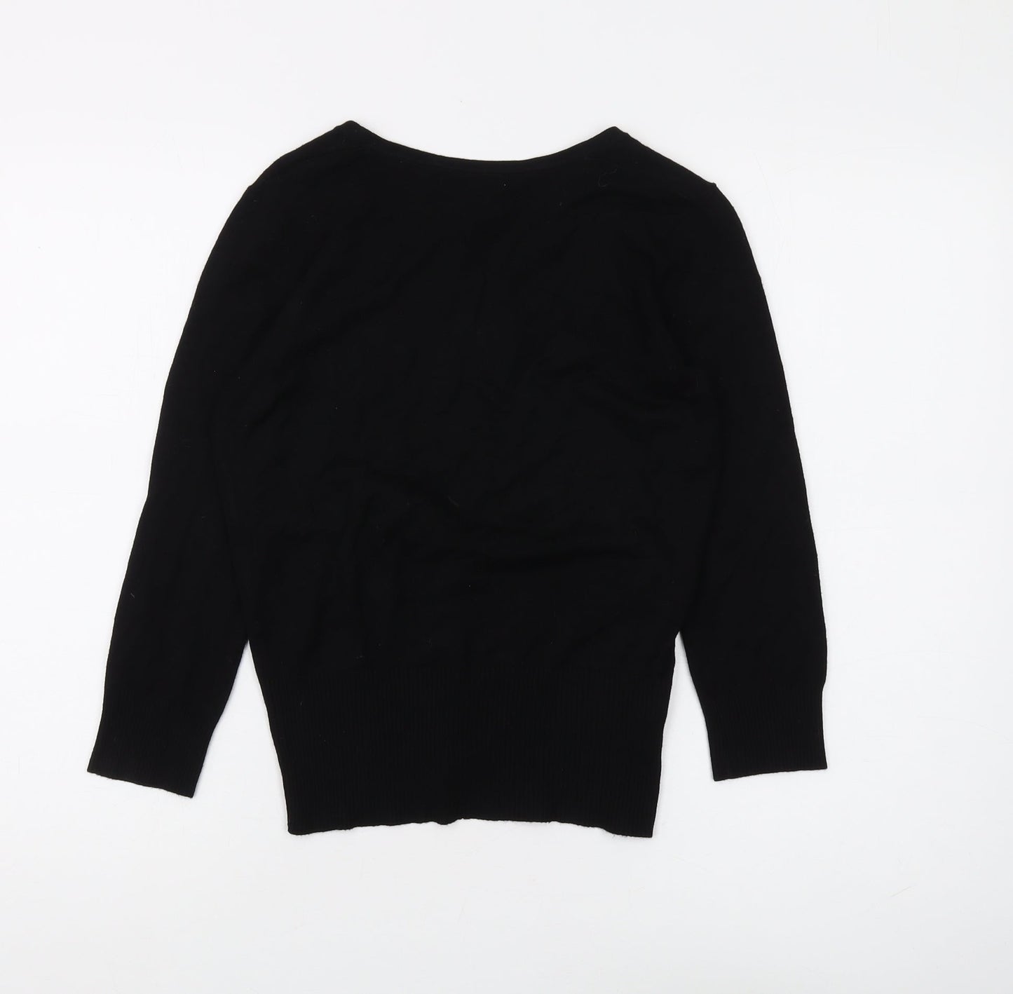 MNG Basics Women's Black Cardigan, Size 12, Button Accent