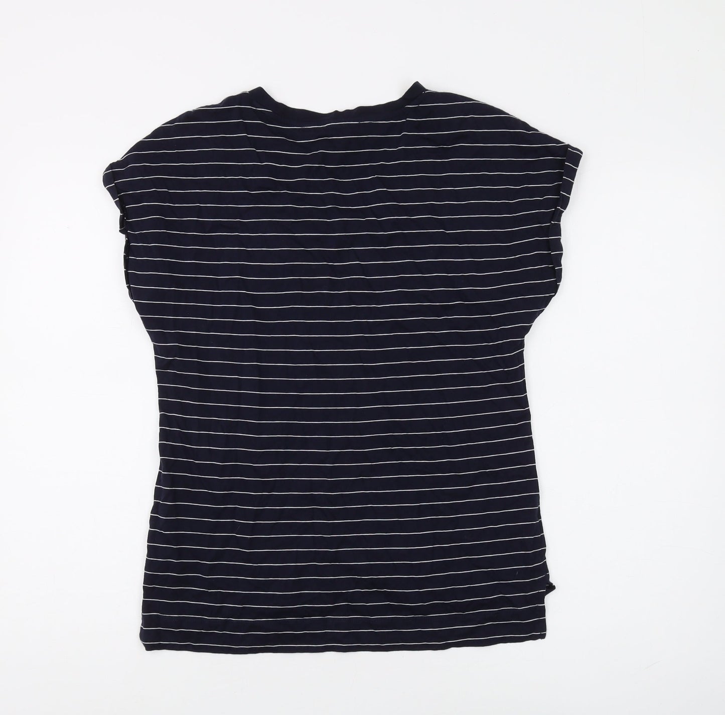Esprit Women's Blue Striped T-Shirt Size S