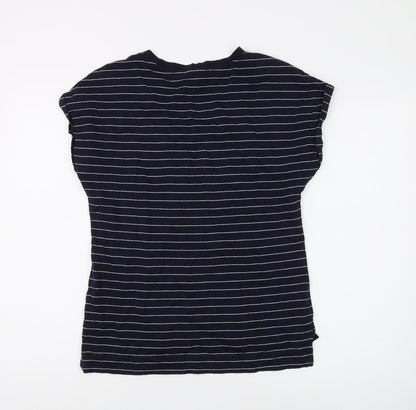 Back view of ESPRIT Women's Blue Striped T-Shirt, size S