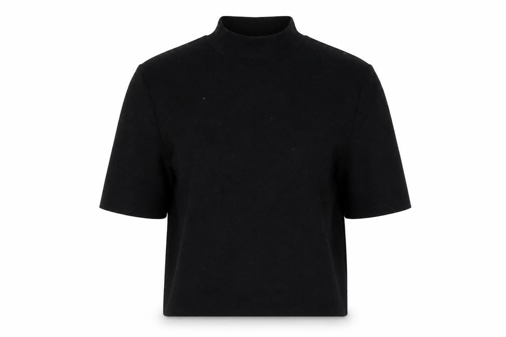 Pull&Bear Women's Black Mock Neck Jumper Size 12