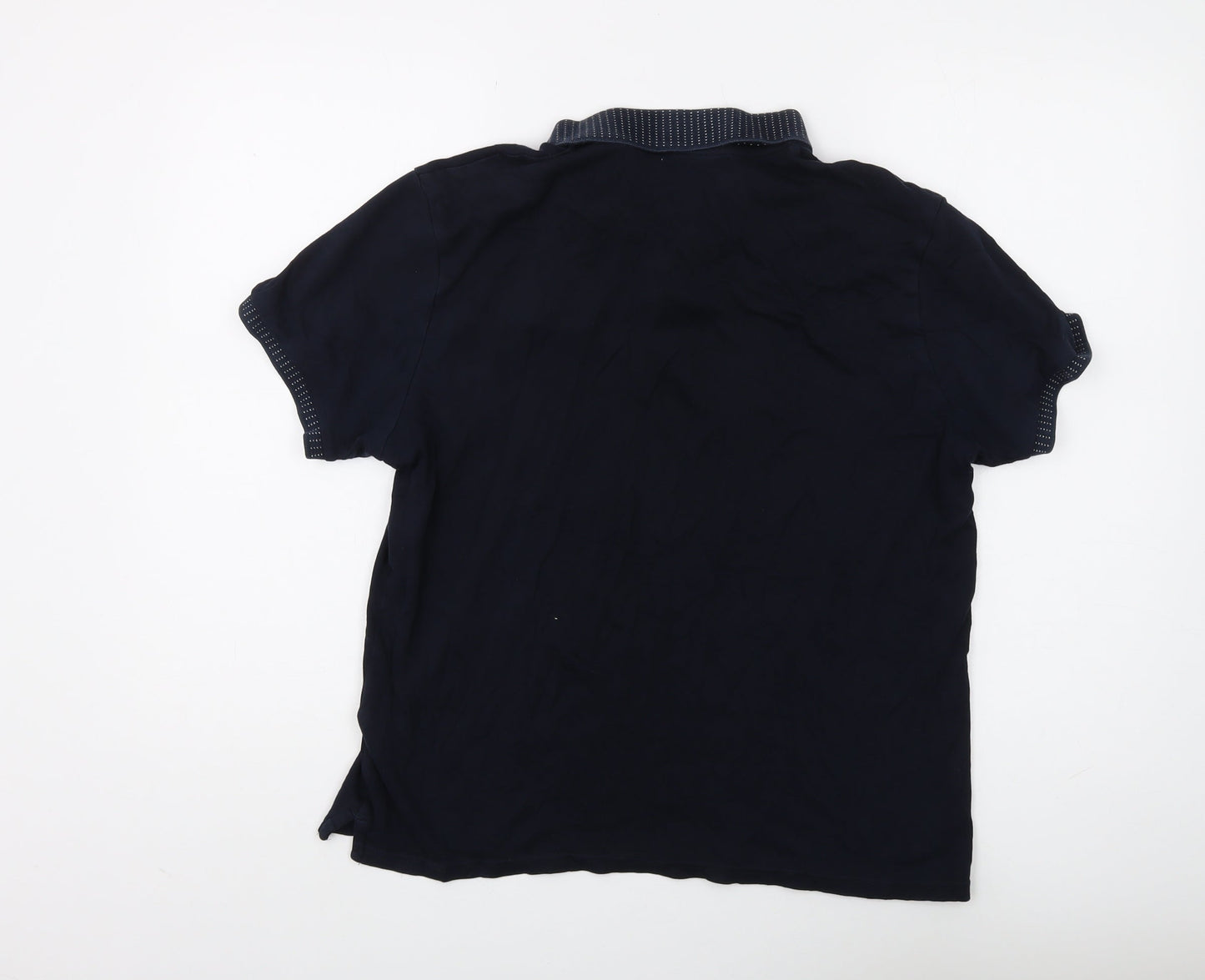Marks and Spencer Men's Blue Polo, Medium, Regular Fit