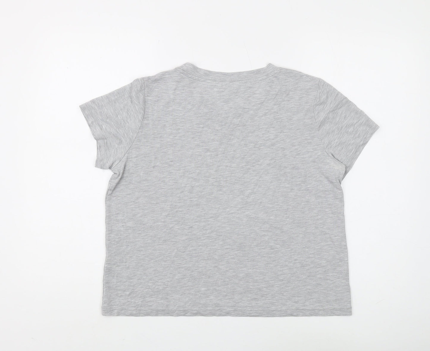Monki Women's Grey Basic Crew Neck T-Shirt M