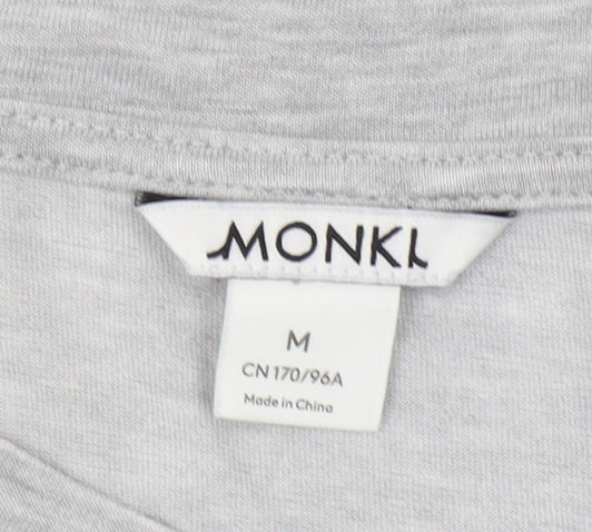 Monki Women's Grey Basic Crew Neck T-Shirt M