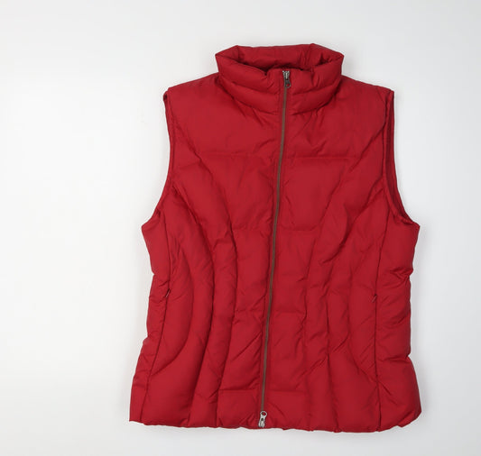 Ken Women's Red XL Puffer Waistcoat Casual