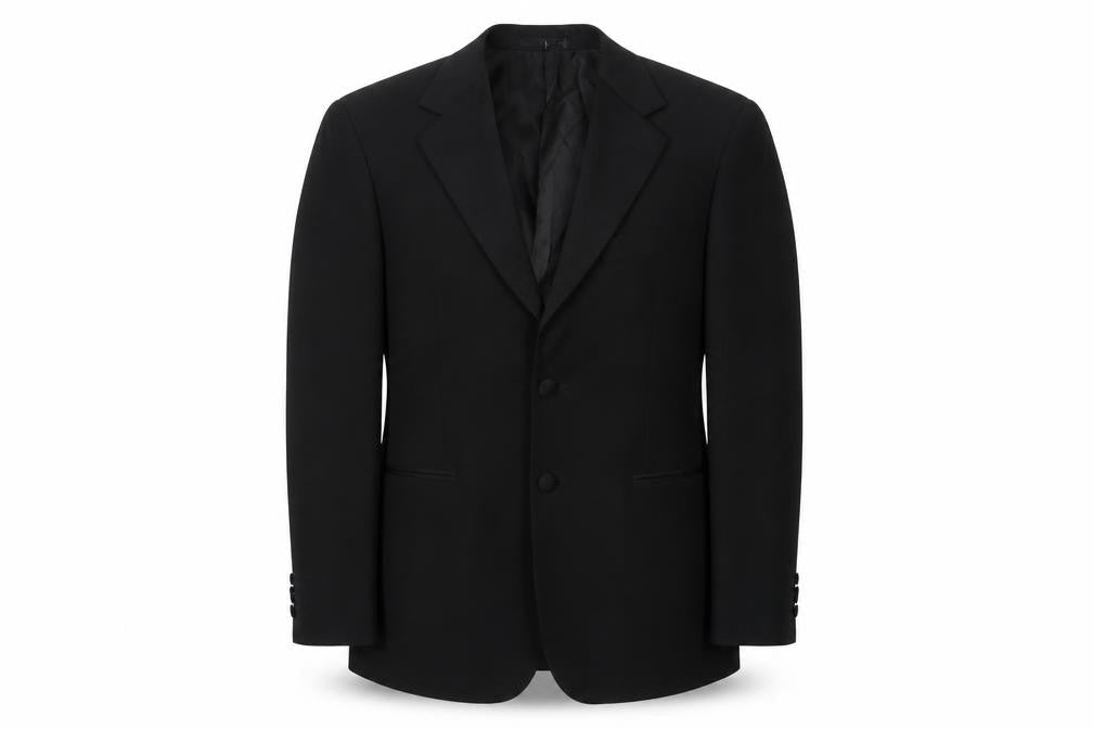 Moss Bros Men's Black Suit Jacket, 38R, Regular Fit
