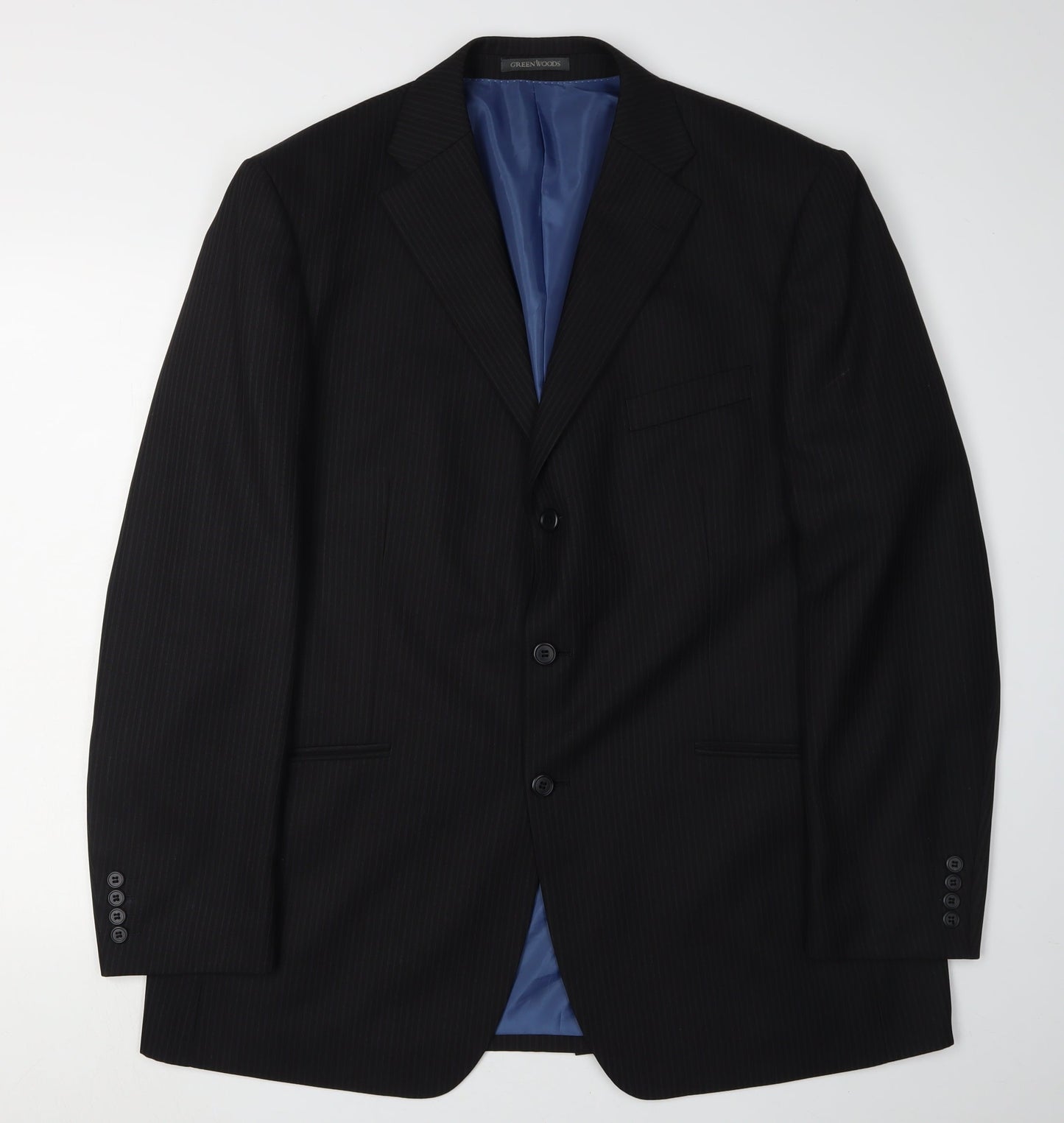 Greenwoods Men's Black Blazer 44 Formal