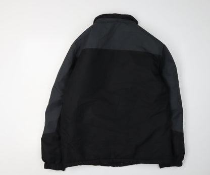 Outdoor Men's Black Windbreaker Jacket - Medium