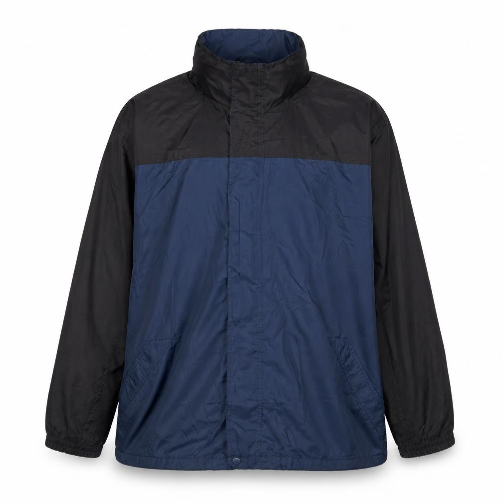 Sportek Men's Black Blue Windbreaker Jacket L