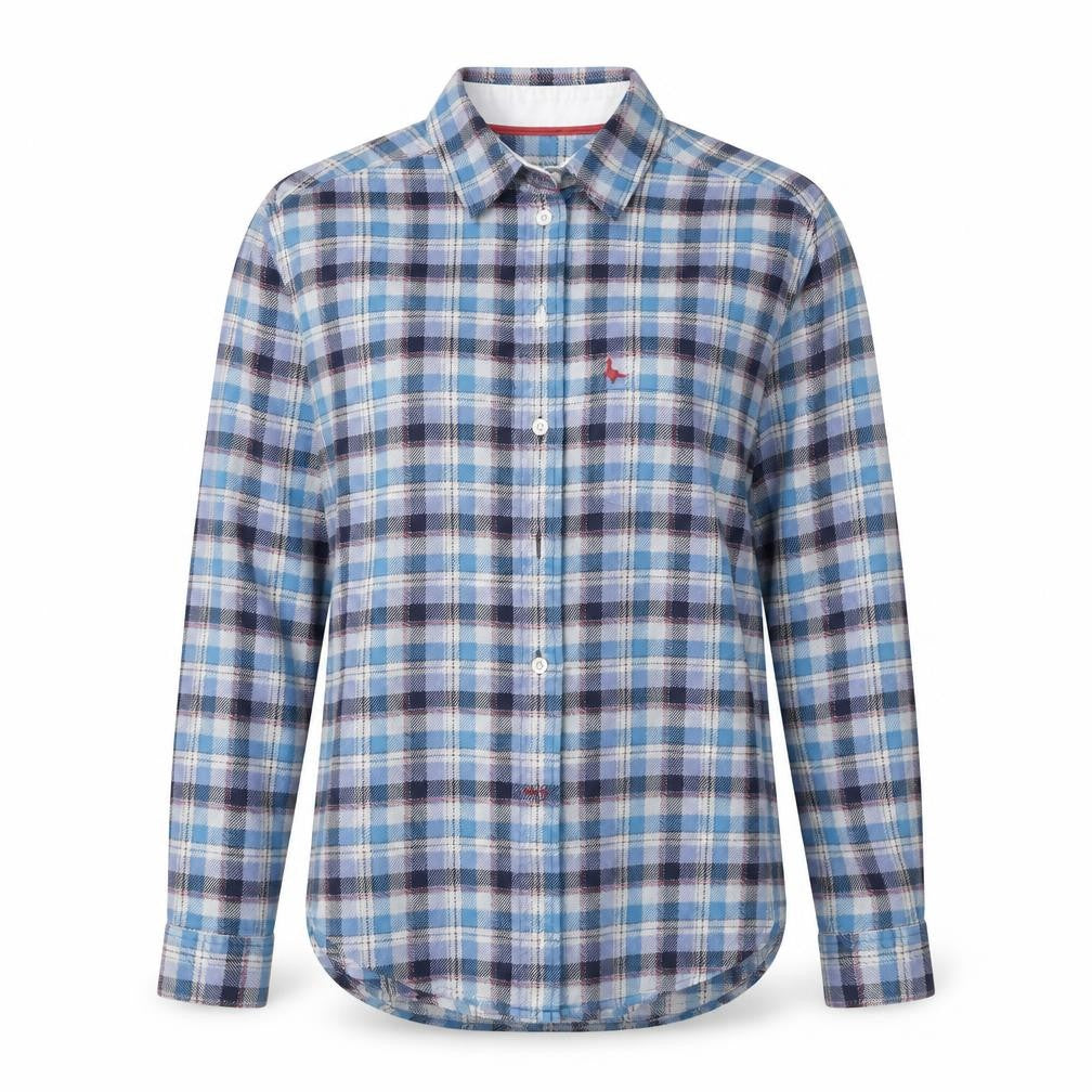 Jack Wills Women's Blue Plaid Button-Up Shirt, Size 8
