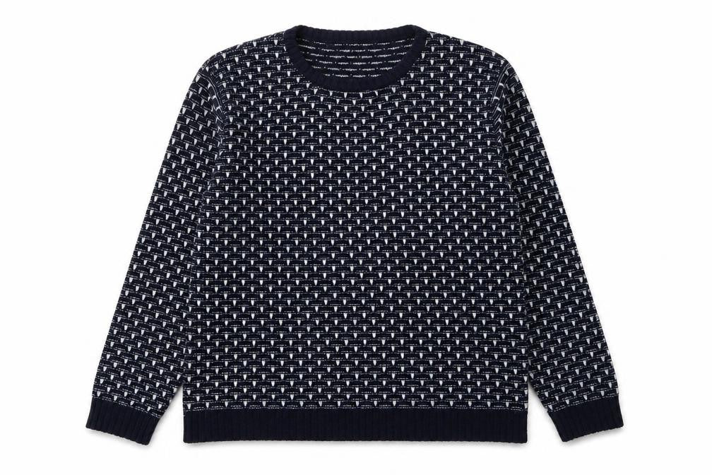 Brave Soul Men's Black Geometric Pullover Jumper L