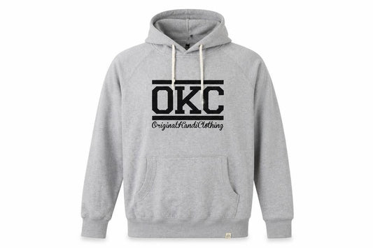 Kandi Clothing Men's Grey Pullover Hoodie - Logo, Size L