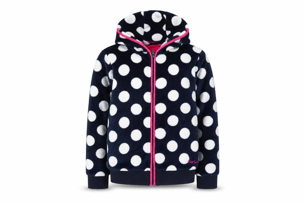 Peter Storm Girls Blue Polka Dot Hooded Jacket 9-10 Years