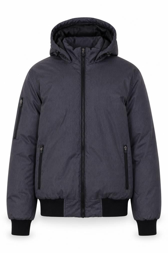 Everlast Men's Black Bomber Jacket with Hood, Size S