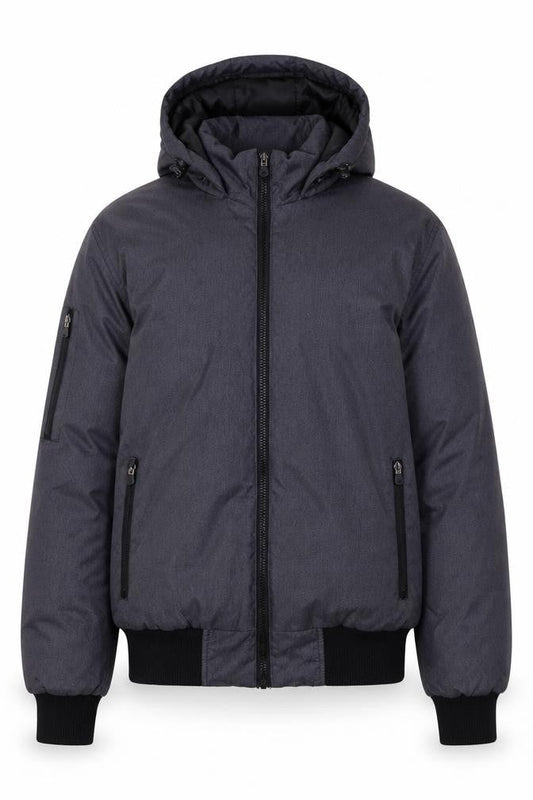 Everlast Men's Black Bomber Jacket with Hood, Size S