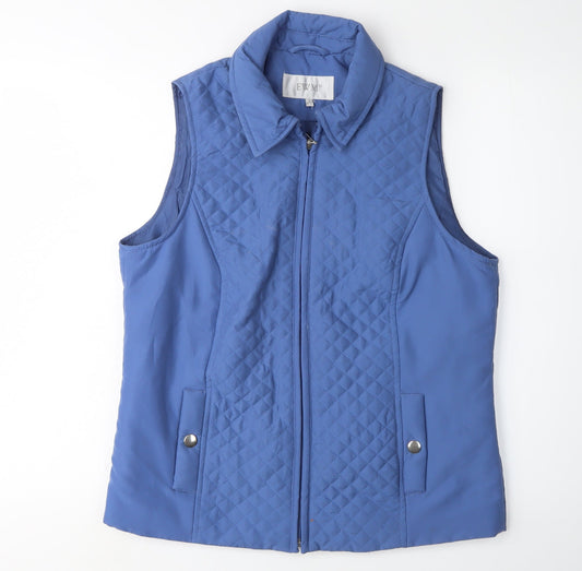 EWM Women's Blue Quilted Waistcoat S
