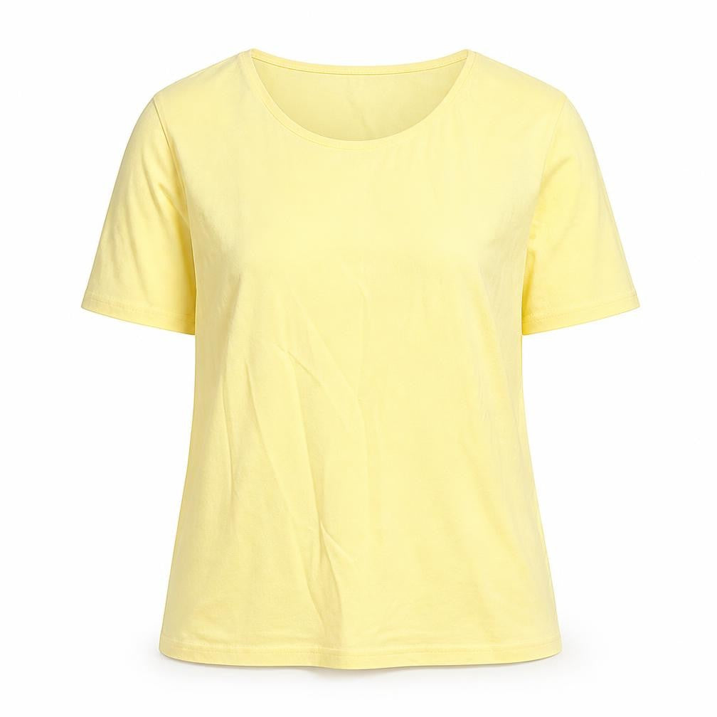Damart Women's Yellow Basic T-Shirt, Size L