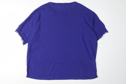 Benetton Women's Blue Pullover Jumper, M, Casual Knit