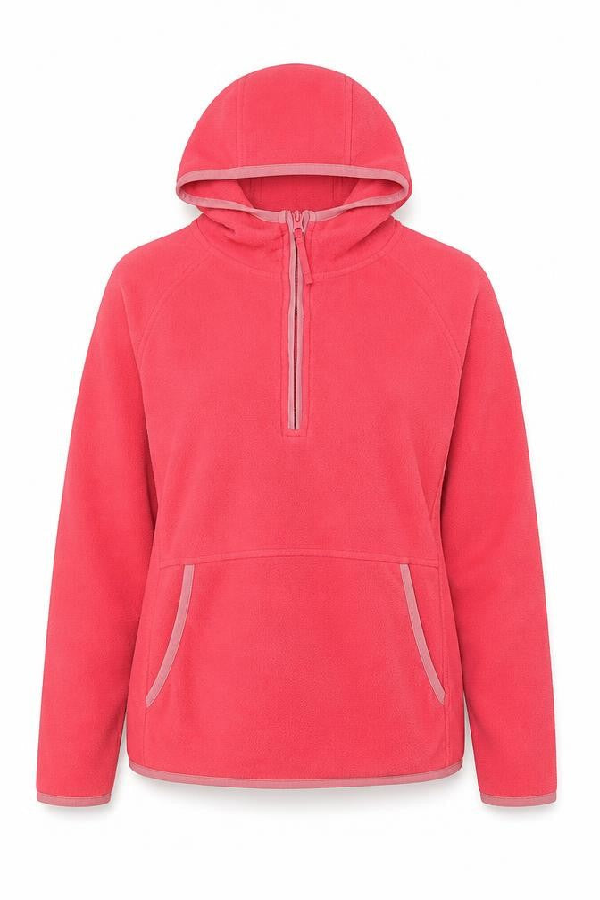 Mountain Warehouse Women's Pink Fleece Pullover Hoodie, Size S