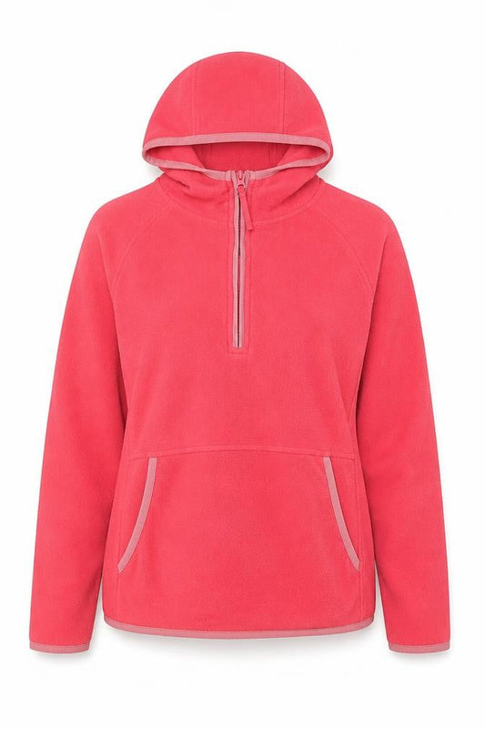 Mountain Warehouse Women's Pink Fleece Pullover Hoodie, Size S