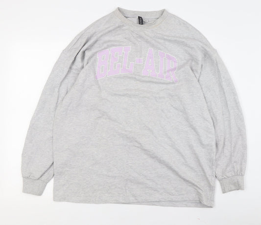 H&M Divided Grey Pullover Sweatshirt, Unisex L