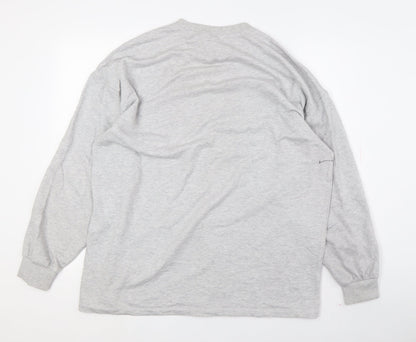 H&M Womens Divided Grey Pullover Sweatshirt, L