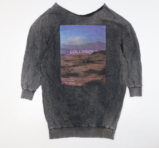 Collusion Women's Grey Pullover Sweatshirt Size 6