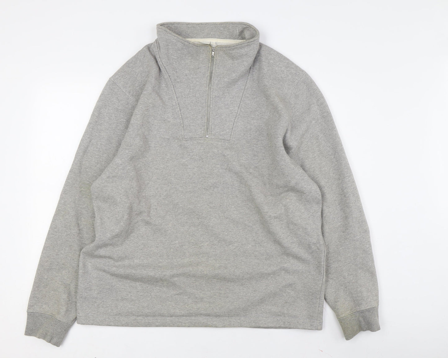 John Lewis Grey Men's 1/2 Zip Sweatshirt L