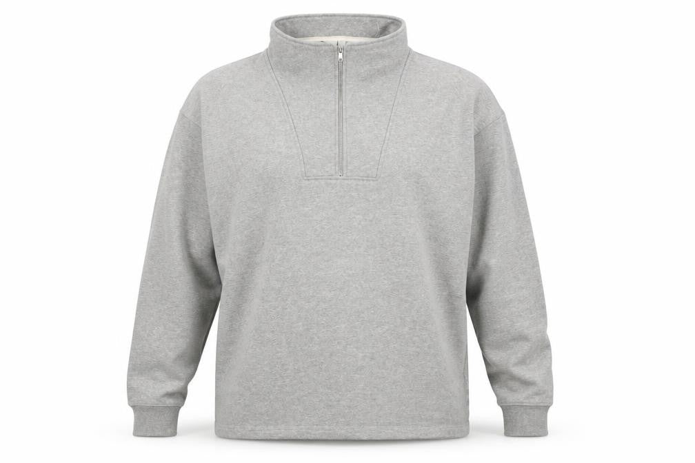 John Lewis Grey Men's 1/2 Zip Sweatshirt L
