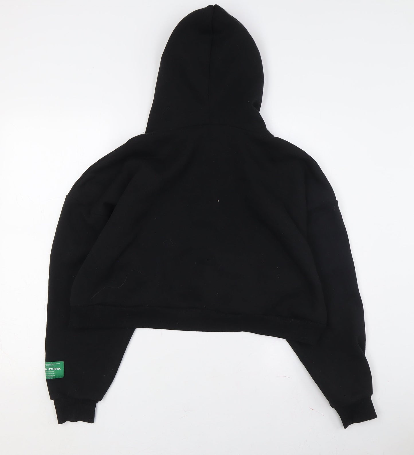 Boohoo Women's Black Logo Pullover Hoodie M