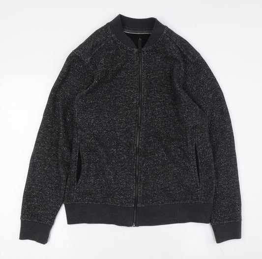Burton Menswear Black Bomber Jacket - S, Regular Fit