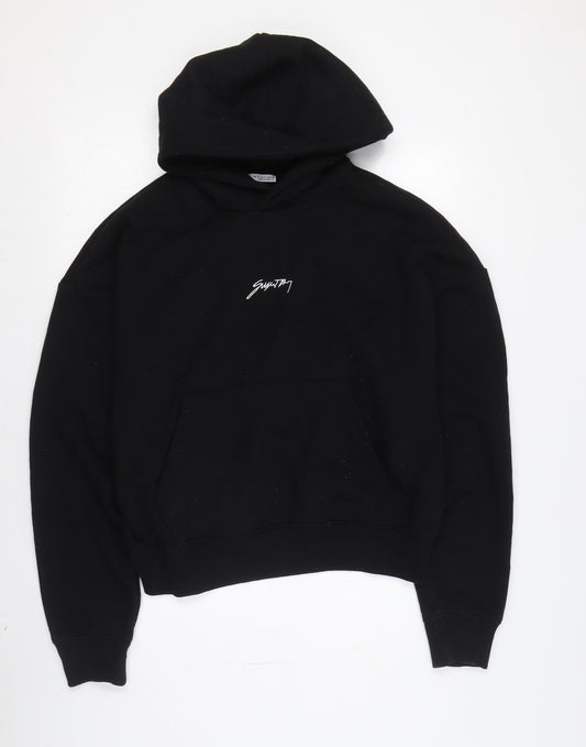 Zara Women's Black Pullover Hoodie S