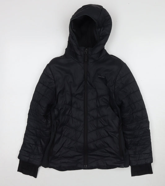 Quechua Girls Black Puffer Jacket 10-11 Years Winter