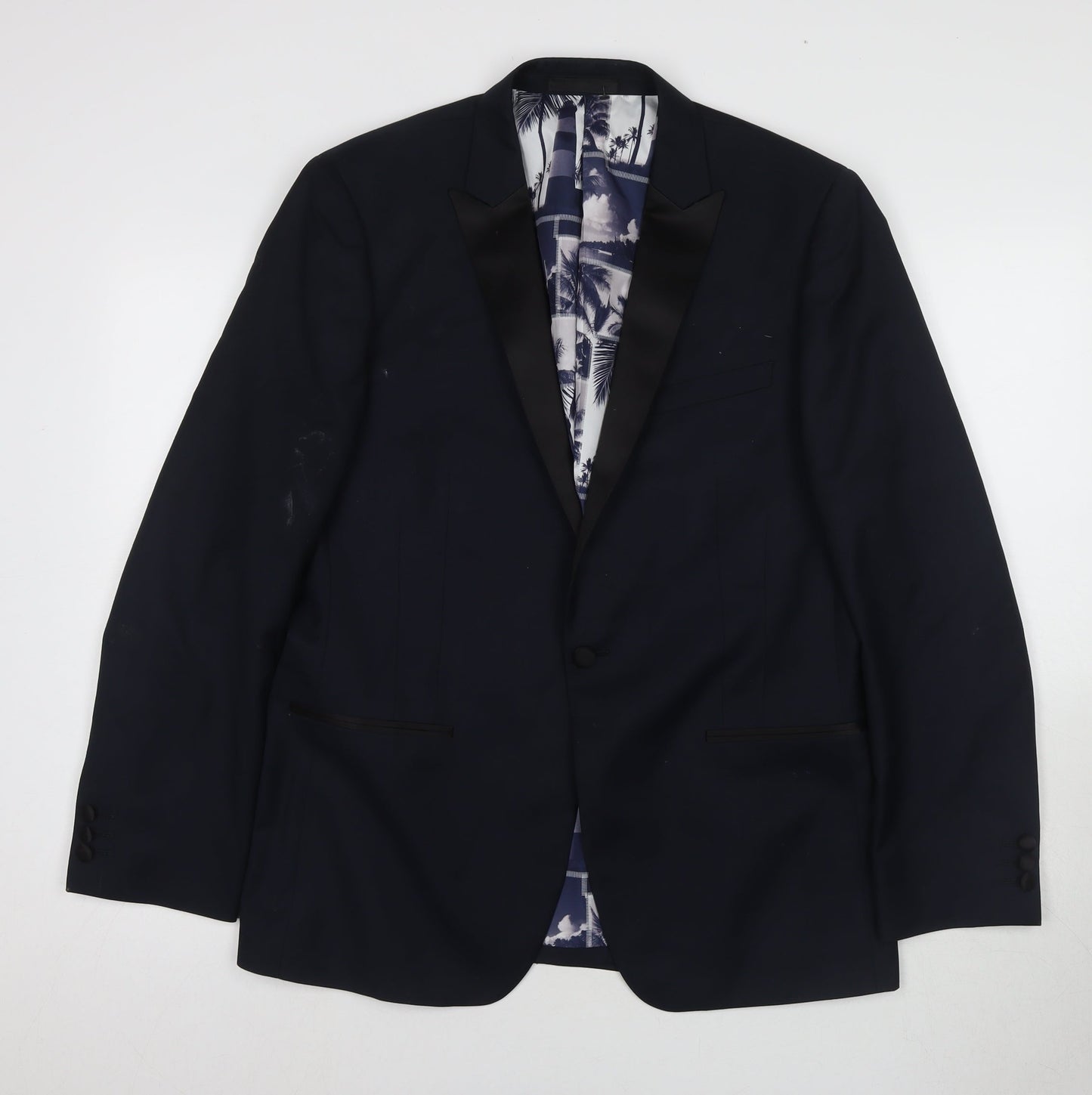 Greenwoods Men's Black Tuxedo Blazer, Size 42R, Slim Fit