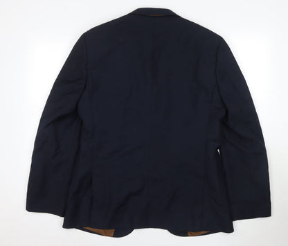 Jeff Banks Men's Blue Blazer Size L, Polyester Viscose