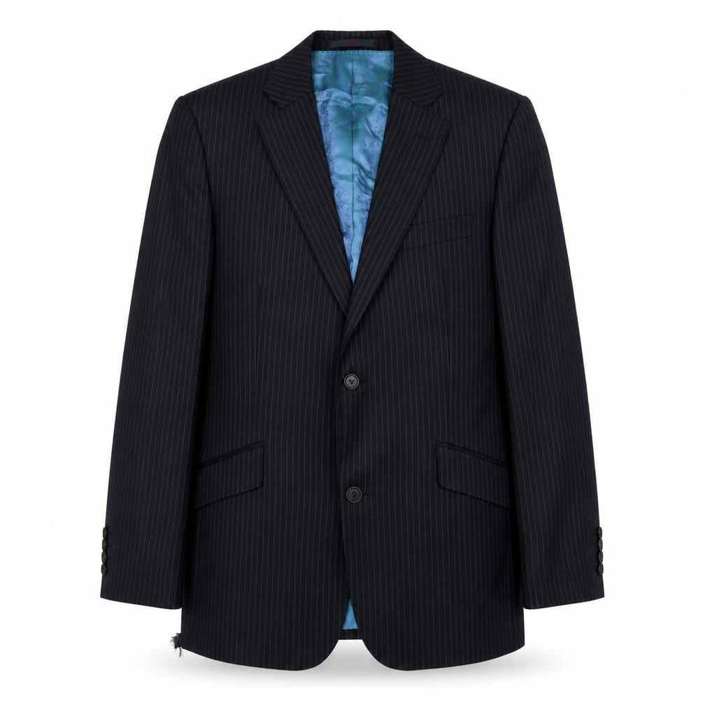 Ted Baker Men's Black Striped Wool Suit Jacket 40R