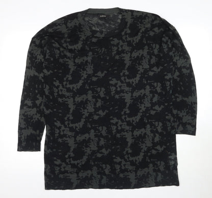 Women's Bunah Black Camouflage Pullover Jumper Size L