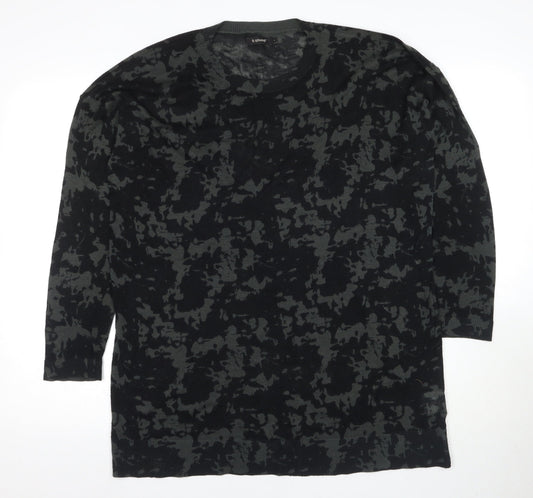 Women's Bunah Black Camouflage Pullover Jumper Size L