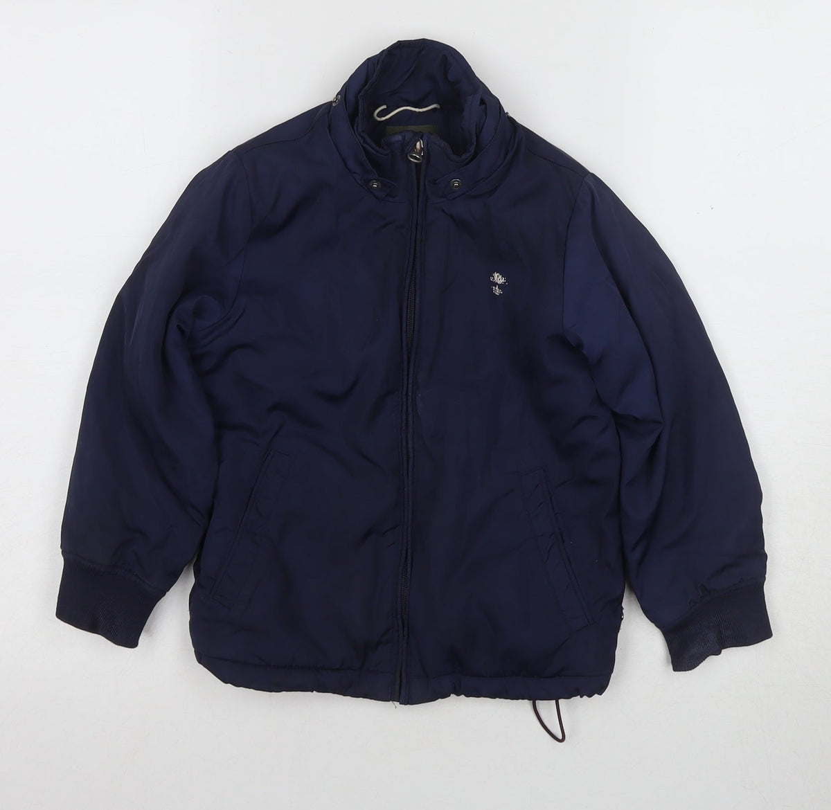 Additional front view of Timberland boys’ blue puffer jacket, size 8