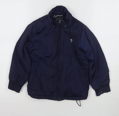 Additional front view of Timberland boys’ blue puffer jacket, size 8
